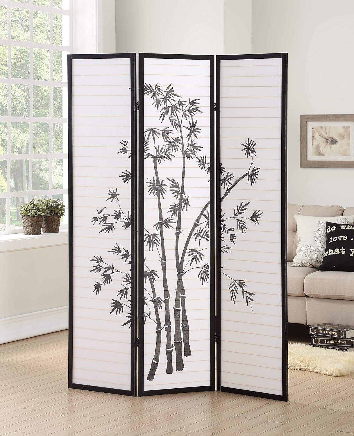 Shoji Screen Divider - 3-Panel Oriental Shoji Room Divider Screen,