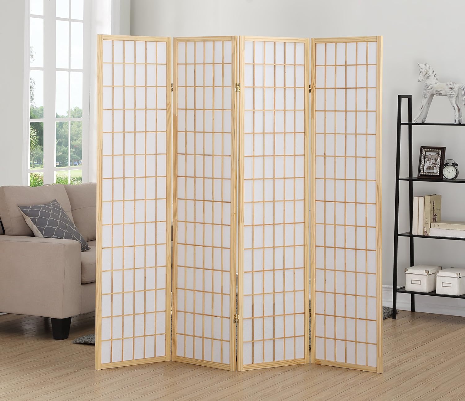 4 Panel Room Divider Screen wi - Shoji Screen Divider review and price