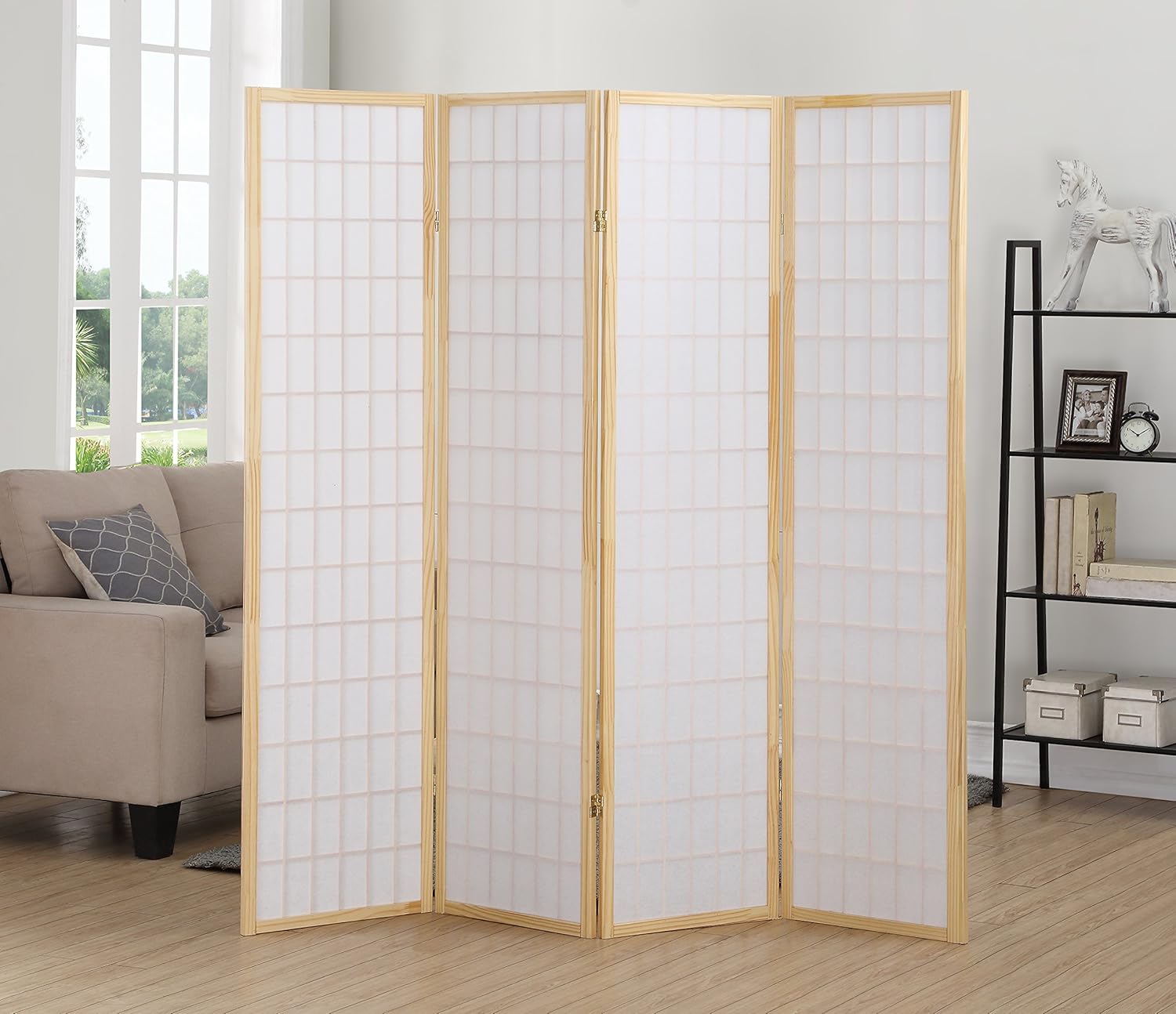4 Panel Room Divider Screen wi - Shoji Screen Divider review and price