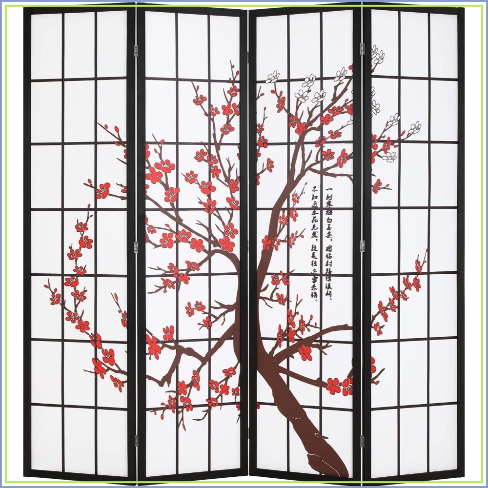 6FT Folding Privacy Screen 4 P - Shoji Screen Divider review and price