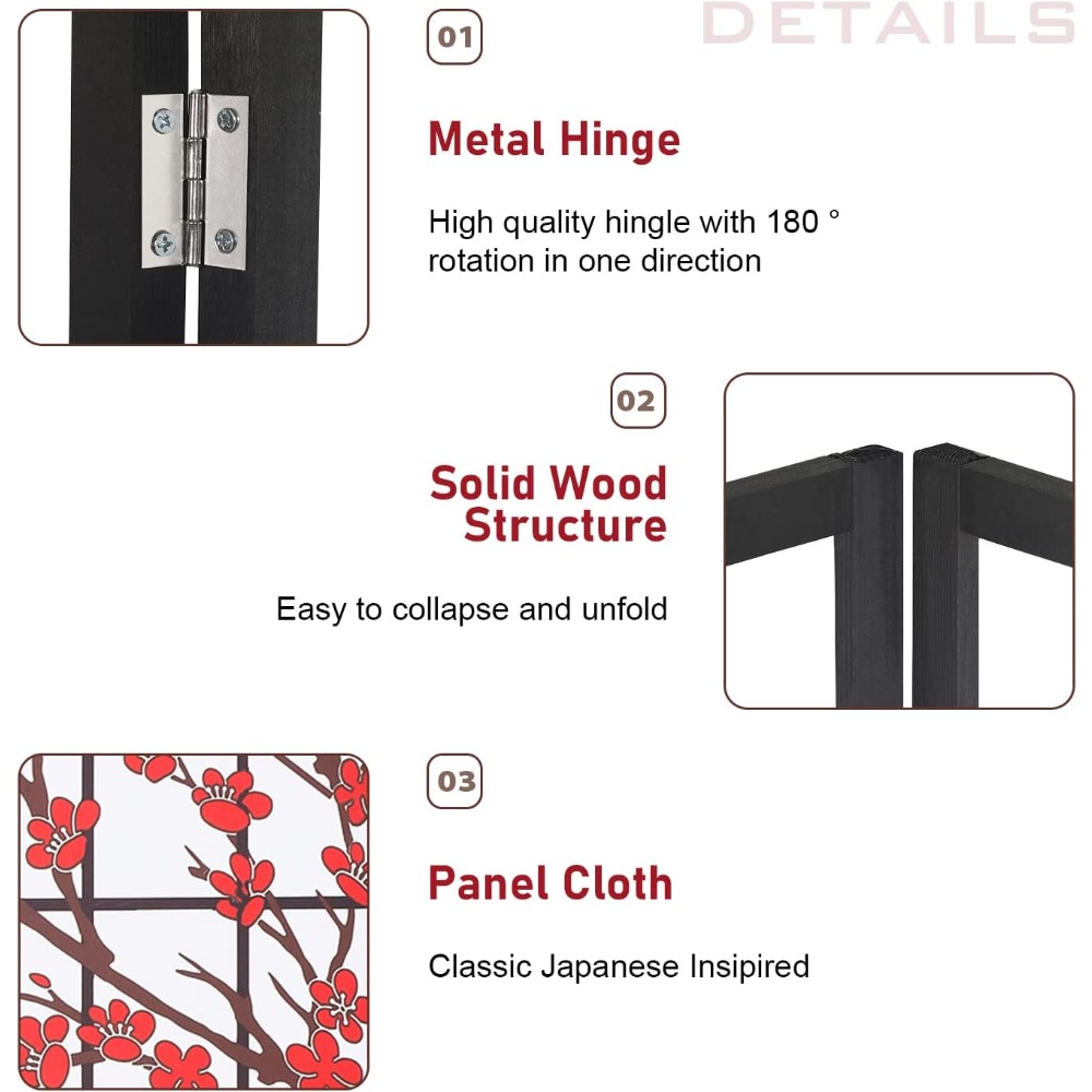 6FT Folding Privacy Screen 4 P - Shoji Screen Divider review and price