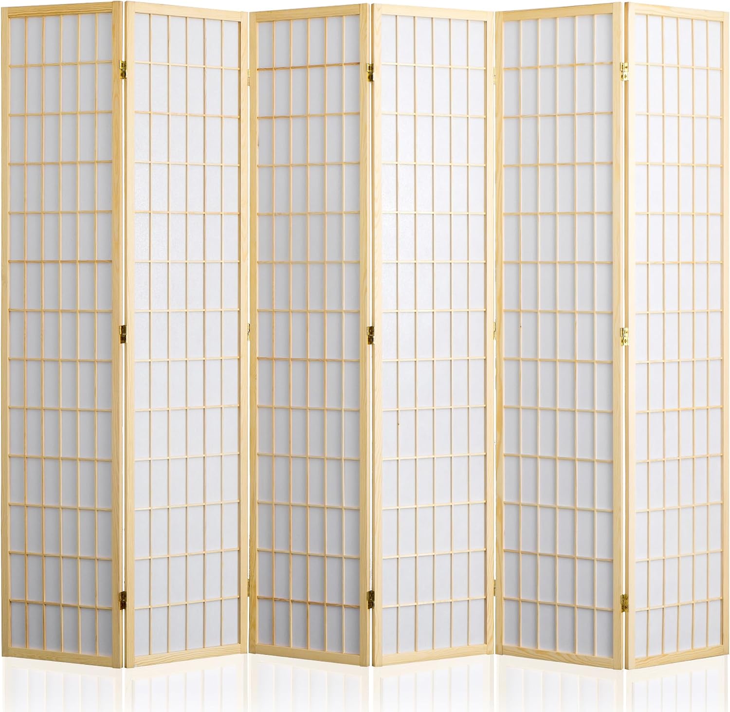 6 Panel Room Divider, Folding  - Shoji Screen Divider review and price