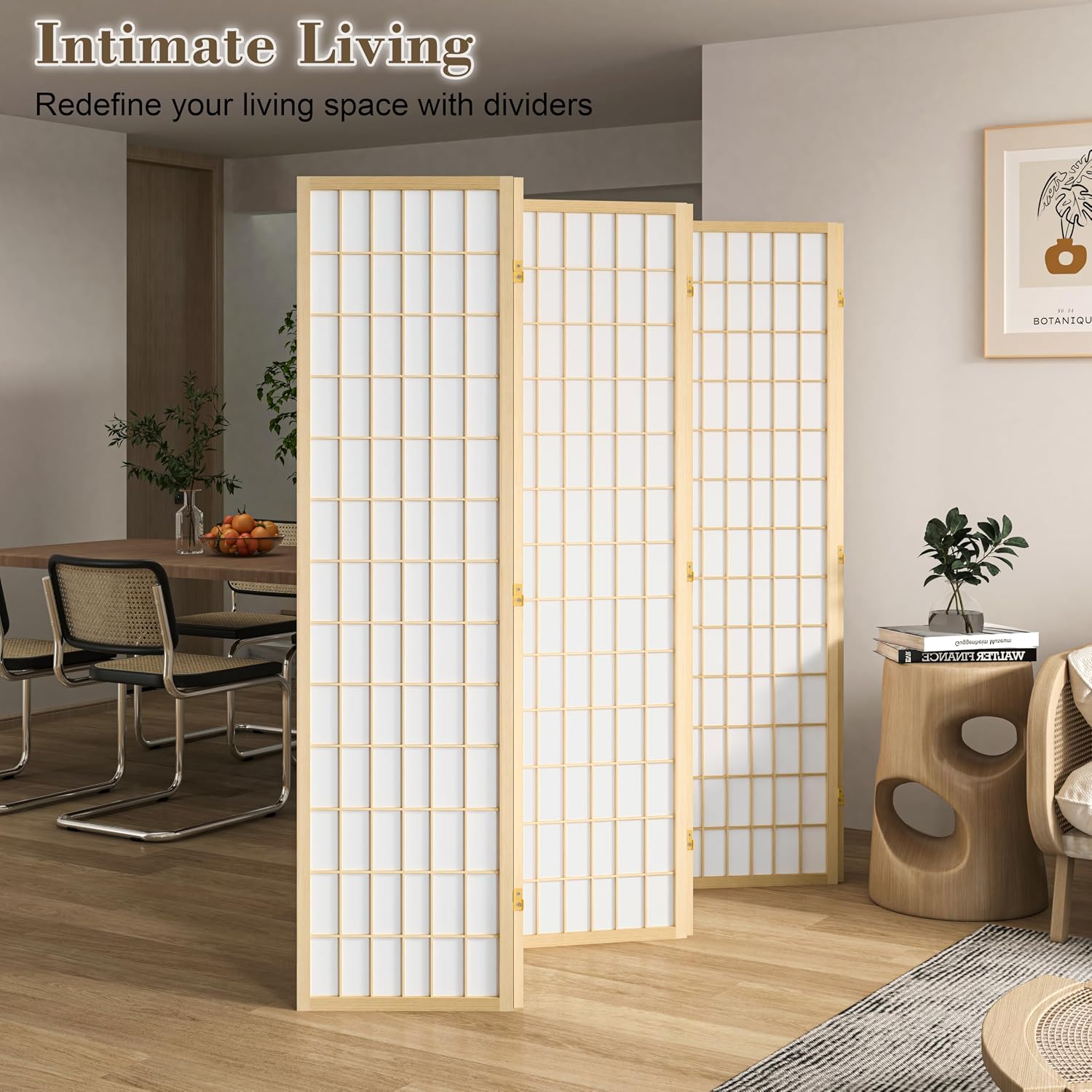 6 Panel Room Divider, Folding  - Shoji Screen Divider review and price