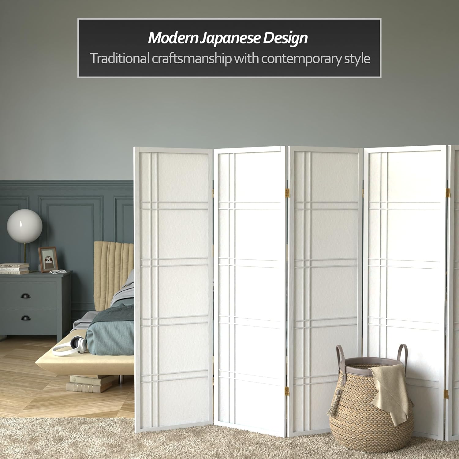 5-Panel White Shoji Screen Roo - Shoji Screen Divider review and price