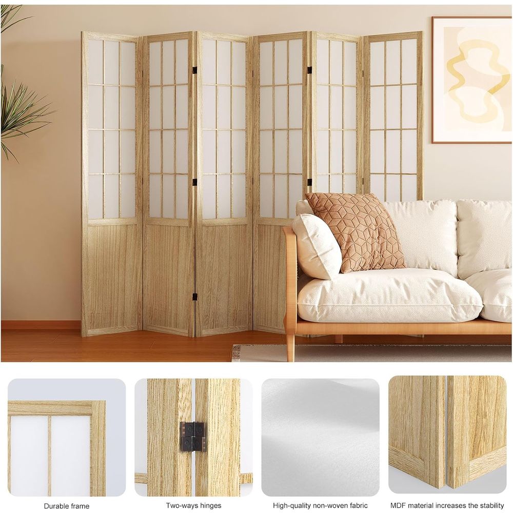 Room Divider, 66.9Inch Tall Ja - Shoji Screen Divider review and price